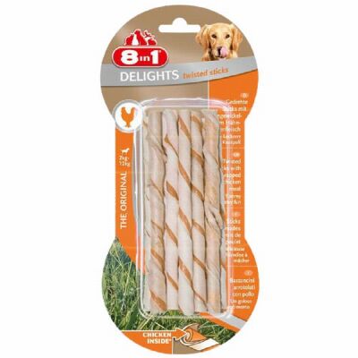 8in1 Delights Bones Ağız Bakım Burgu Çubuğu Köpek Ödülü 55 Gr - 1