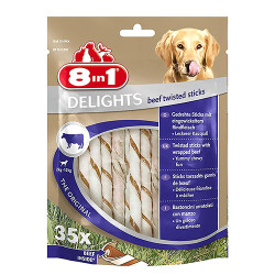 8in1 Delights Bones Biftekli Twested Sticks Burgu Çubuğu Köpek Ödülü 190 Gr - 8in1