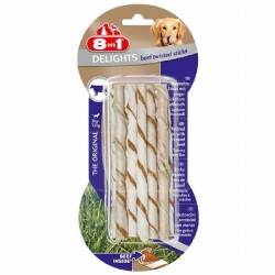 8in1 Delights Bones Biftekli Twested Sticks Burgu Çubuğu Köpek Ödülü 55 Gr - 8in1