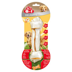 8in1 Delights Bones Düğümlü Tavuklu Ağız Bakım Kemik Köpek Ödülü Large 85 Gr - 8in1