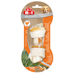 8in1 Delights Bones Düğümlü Tavuklu Ağız Bakım Kemik Köpek Ödülü Small 35 Gr - 8in1