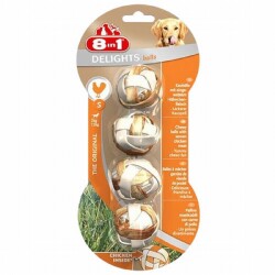 8in1 Delights Bones Tavuklu Örme Top Kemik Köpek Ödülü Small 36 Gr - 8in1