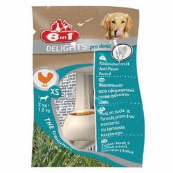 8in1 Delights Pro Dental Bones Kemik Ağız Bakım Köpek Ödülü XS 12 Gr - 8in1