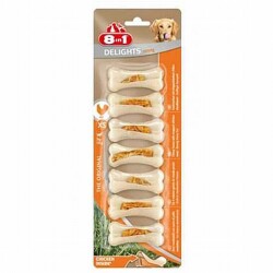 8in1 Delights Strong Tavuklu Press Kemik Küçük Irk Köpek Ödülü XS 140 Gr - 8in1