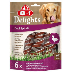 8in1 Delights Duck Spirals Ördekli Burgu Köpek Ödülü 6 Lı - 8in1