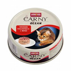 Animonda Carny Ocean Ton Balıklı ve Sığır Etli Yetişkin Kedi Konservesi 6 Adet 80 Gr - Animonda