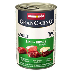 Animonda GranCarno Sığır Etli Elmalı ve Geyik Etli Yetişkin Köpek Konservesi 6 Adet 400 Gr - Animonda