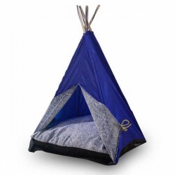 Bedspet Kedi ve Küçük Irk Köpek Çadırı ​Mavi 50x50x70 Cm - Bedspet