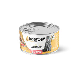 BestPet Gurme Jelly Somonlu Tahılsız Kısırlaştırılmış Kedi Konservesi 85 Gr - Bestpet