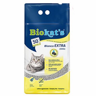 Biokats Bianco Extra Bentonit Topaklanan Kedi Kumu 10 Lt - 1