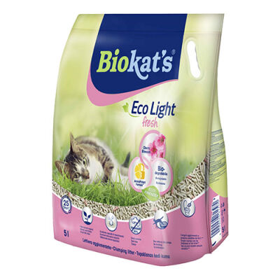 Biokat's Eco Light Fresh Cherry Blossom Taze Kiraz Çiçeği Kokulu Pelet Kedi Kumu 2x5 Lt - 1