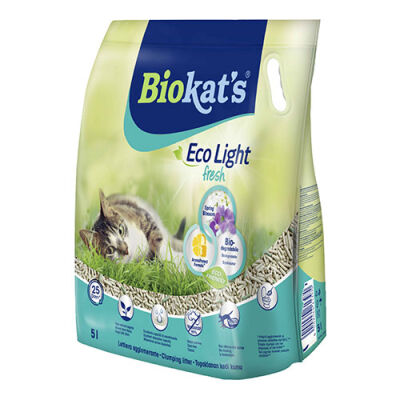 Biokat's Eco Light Fresh Spring Blossom Bahar Çiçeği Kokulu Pelet Kedi Kumu 5 Lt - 1