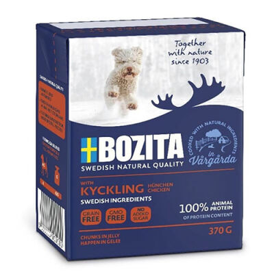 Bozita Chunks Jelly Natural Soslu Parça Tavuklu Tahılsız Yavru Köpek Konservesi 370 Gr - 1