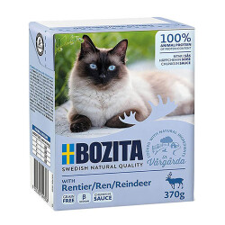 Bozita Chunks Sauce Natural Soslu Parça Ren Geyikli Tahılsız Yetişkin Kedi Konservesi 370 Gr - Bozita