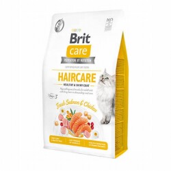 Brit Care Haircare Hypoallergenic Healthy & Shiny Coat Tavuklu ve Somonlu Tahılsız Yetişkin Kedi Maması 7 Kg - Brit Care