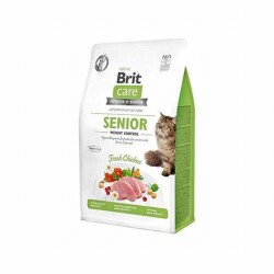 Brit Care Senior Weight Control Hypoallergenic Kilo Kontrolü İçin Tavuklu Tahılsız Yaşlı Kedi Maması 2 Kg B71314 - Brit Care