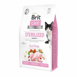 Brit Care Sensitive Hypoallergenic Tavşanlı Tahılsız Kısırlaştırılmış Kedi Maması 2 Kg B71290 - Brit Care