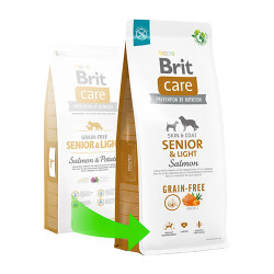 Brit Care Skin Coat Senior Light Somonlu Tahılsız Light Yaşlı Köpek Maması 3 Kg B72206 - Brit Care