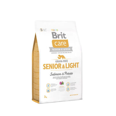 Brit Care Skin Coat Senior Light Somonlu Tahılsız Light Yaşlı Köpek Maması 3 Kg B72206 - 2