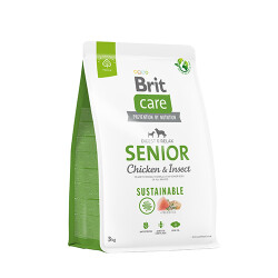 Brit Care Sustainable Senior Chicken & Insect Tavuklu ve Larva Proteinli Yaşlı Köpek Maması 3 Kg B72185 - Brit Care