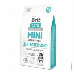 Brit Care Mini Light Sterilised Tavşan ve Somonlu Tahılsız Kısırlaştırılmış Köpek Maması 2 Kg B70785 - Brit Care