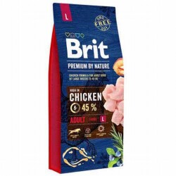 Brit Premium By Nature Adult Büyük Irk Tavuklu Yetişkin Köpek Maması 15 Kg B70827 - Brit Care