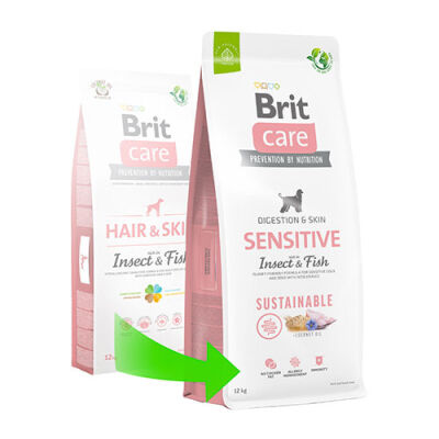 Brit Sustainable Sensitive Balık ve Böcek Proteinli Yetişkin Köpek Maması 12 Kg - 2