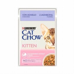 Cat Chow Kitten Pouch Kuzulu Yavru Kedi Konservesi 12 Adet 85 Gr - Cat Chow