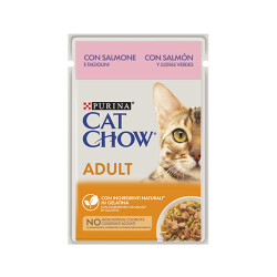 Cat Chow Pouch Somonlu Yetişkin Kedi Konservesi 12 Adet 85 Gr - Cat Chow