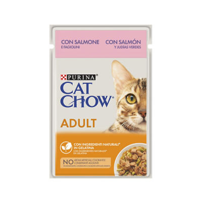 Cat Chow Pouch Somonlu Yetişkin Kedi Konservesi 12 Adet 85 Gr - 1