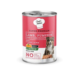 Chefs Choice Pumpkin Pate Kuzulu Balkabaklı Tahılsız Yetişkin Köpek Konservesi 12 Adet 400 Gr - Chefs Choice