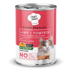 Chefs Choice Pumpkin Pate Lamb Kuzulu Balkabaklı Tahılsız Yetişkin Kedi Konservesi 12 Adet 400 Gr - Chefs Choice