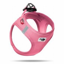 Curli Vest Köpek Göğüs Tasması Air-Mesh Pembe 3XS - Curli