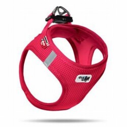 Curli Vest Köpek Göğüs Tasması Air-Mesh Red 2XS - Curli