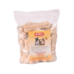 Dibo Beyaz Press Kemik Köpek Ödülü 25'li 25-55 Gr 12 Cm - Dibo