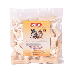 Dibo Beyaz Press Kemik Köpek Ödülü 50'li 20-25 Gr 7 Cm - Dibo