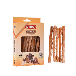 Dibo Natürel Burgu Çubuk Çiğneme Kemiği Köpek Ödülü 100 Gr 12 Cm - Dibo