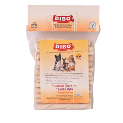 Dibo Sütlü Beyaz Burgu Çubuk Çiğneme Kemiği Köpek Ödülü 600 Gr 12 Cm - Dibo