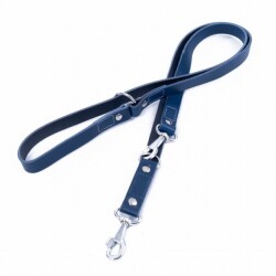 Doggie Ayarlanabilir Deri Eğitim Köpek Gezdirme Tasması Royalblue 2,5x120-190 Cm - Doggie