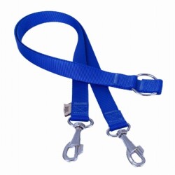 Doggie Dokuma İkili Köpek Gezdirme Aparatı Royalblue 2,5x70-60 Cm - 2