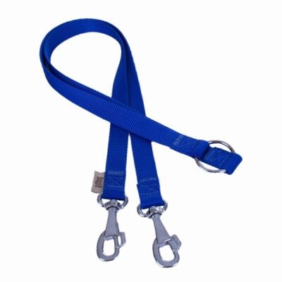 Doggie Dokuma İkili Köpek Gezdirme Aparatı Royalblue 2x60-60 Cm - 2