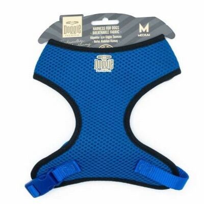 Doggie Havalı Dokuma Küçük Irk Köpek Göğüs Tasması Royalblue 1,5x35-45 Cm - 1