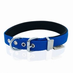 Doggie Konfor Dokuma Köpek Boyun Tasması Royalblue 2x30 35 Cm - Doggie