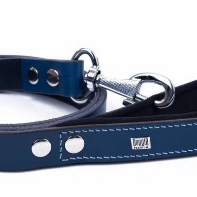 Doggie Konfor Klasik Deri Köpek Gezdirme Tasması Royalblue 3x100 Cm - 3