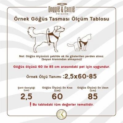 Doggie Konfor Ronin Deri Köpek Göğüs Tasması Camel 1,5x35 40 Cm - 3