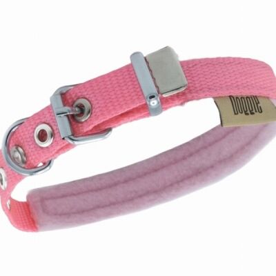 Doggie Polar Pedli Sade Dokuma Köpek Boyun Tasması Pembe 1,5x20-25 Cm - 2