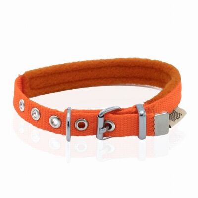 Doggie Polar Pedli Sade Dokuma Köpek Boyun Tasması Turuncu 1,5x25-30 Cm - 3