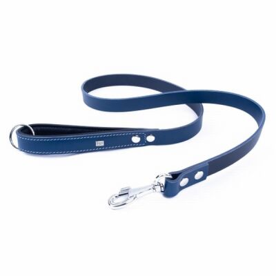 Doggie Yumuşak Deri Firstclass Köpek Gezdirme Tasması Royalblue 2,5x120 Cm - 2