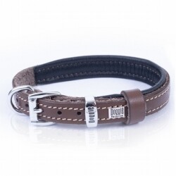 Doggie Yumuşak Firstclass Deri Köpek Boyun Tasması Kahverengi 1,5x20-25 Cm - 2