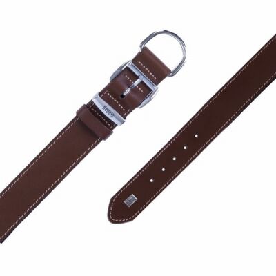 Doggie Yumuşak Firstclass Deri Köpek Boyun Tasması Kahverengi 3,5x52-60 Cm - 3